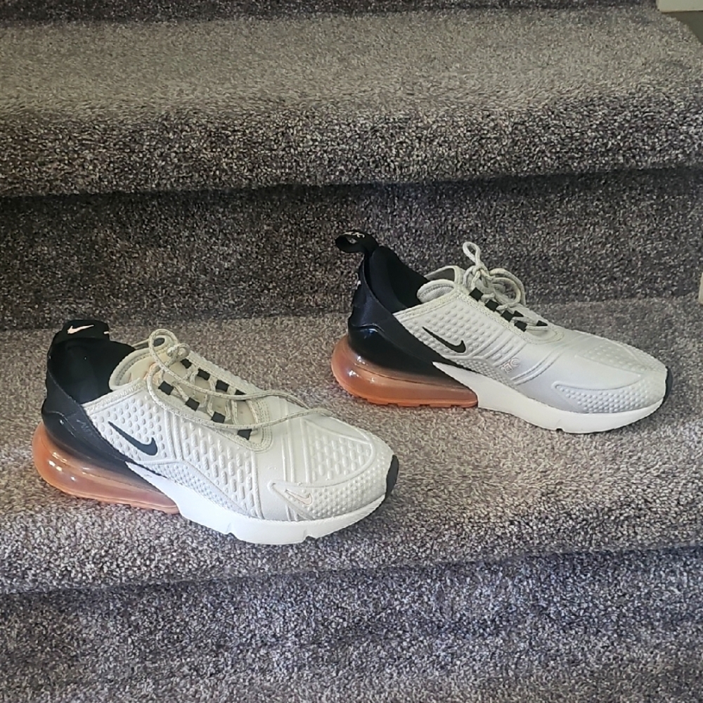 Nike Air Max 270 Platinum Storm Pink  and Black Sneakers